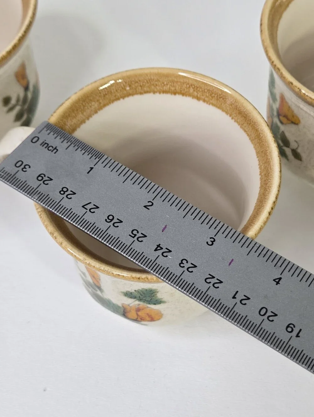 Vintage Mikasa Garden Club Petunias EC401 Stoneware Coffee Mug Tea Cup‎ Set of 4